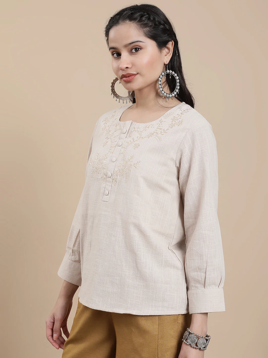 Women Brown Casual Top - Image 4