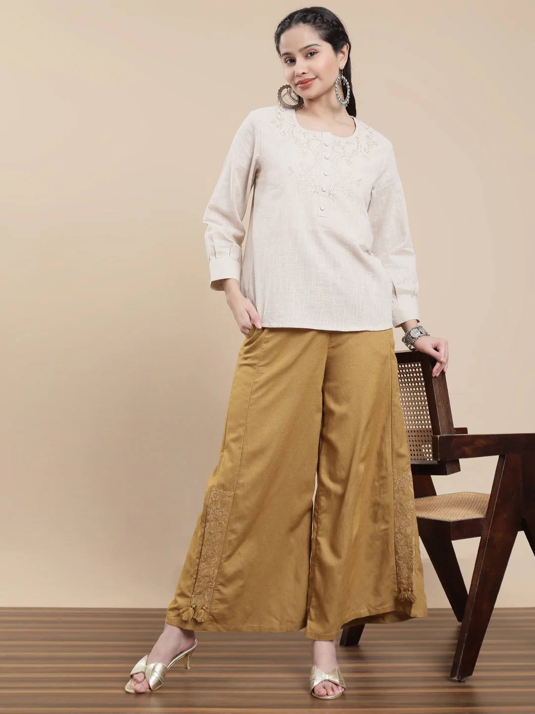 Women Brown Casual Top - Image 5