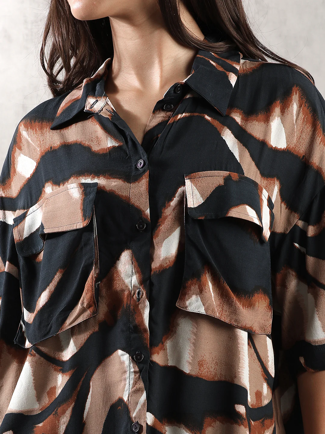 Women Brown Comfort Fit Shirt - Image 6