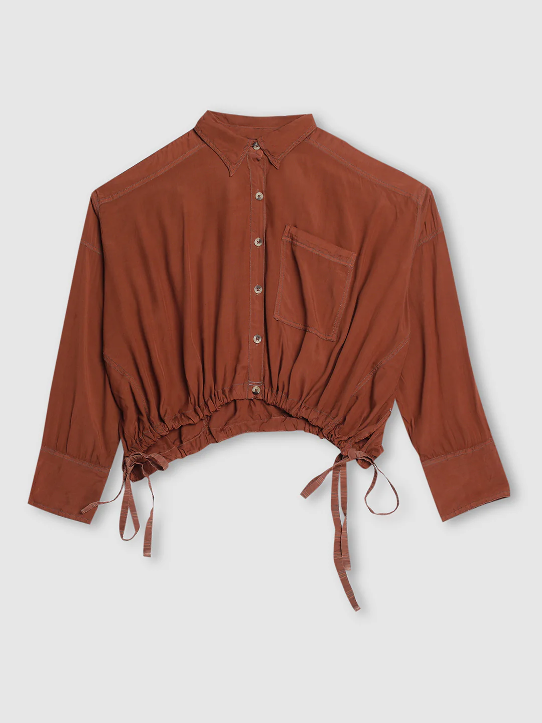 Women Brown Super Cool Oversize Top - Image 7