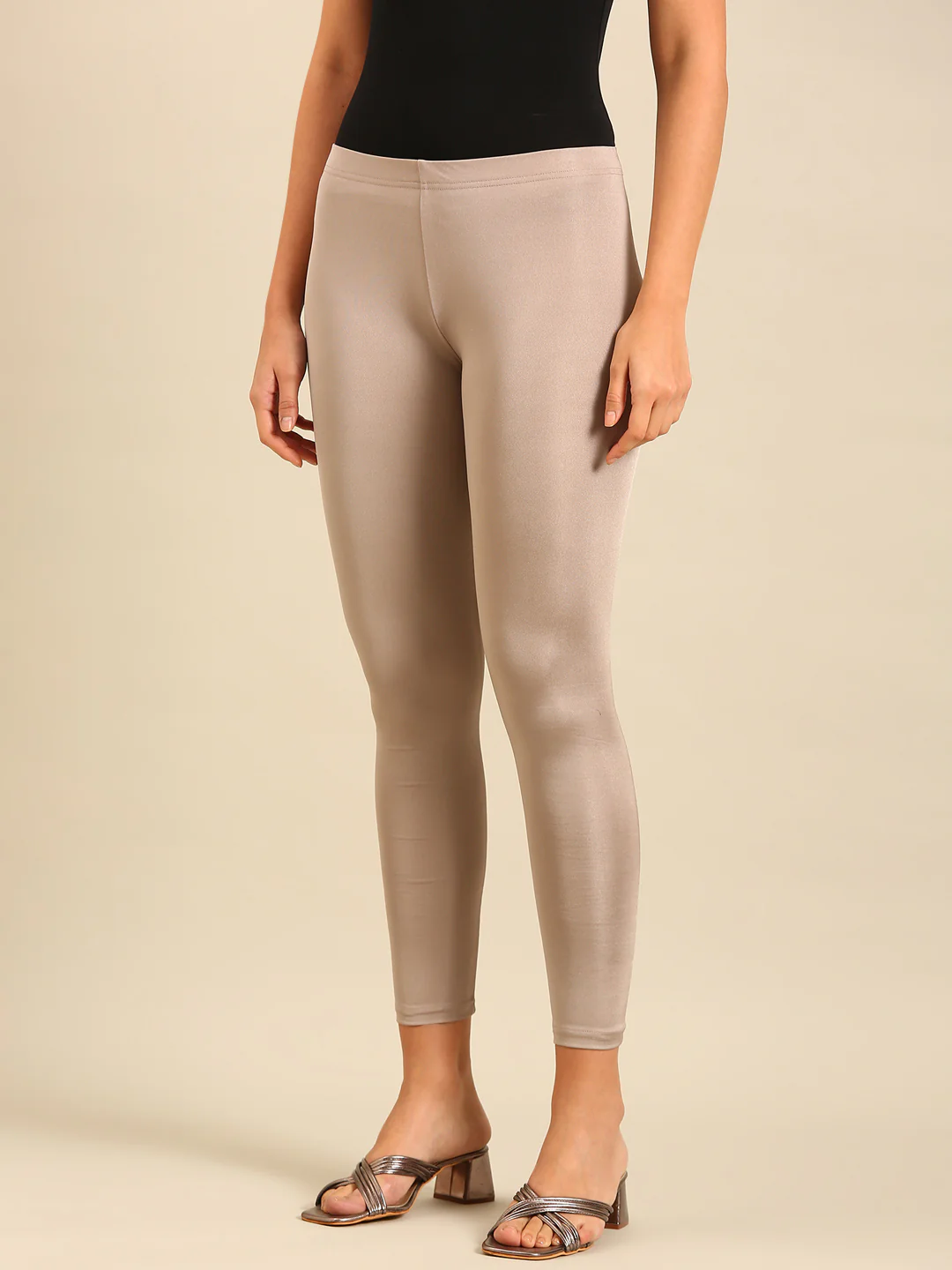 Women Brown Festive Leggings - Image 2