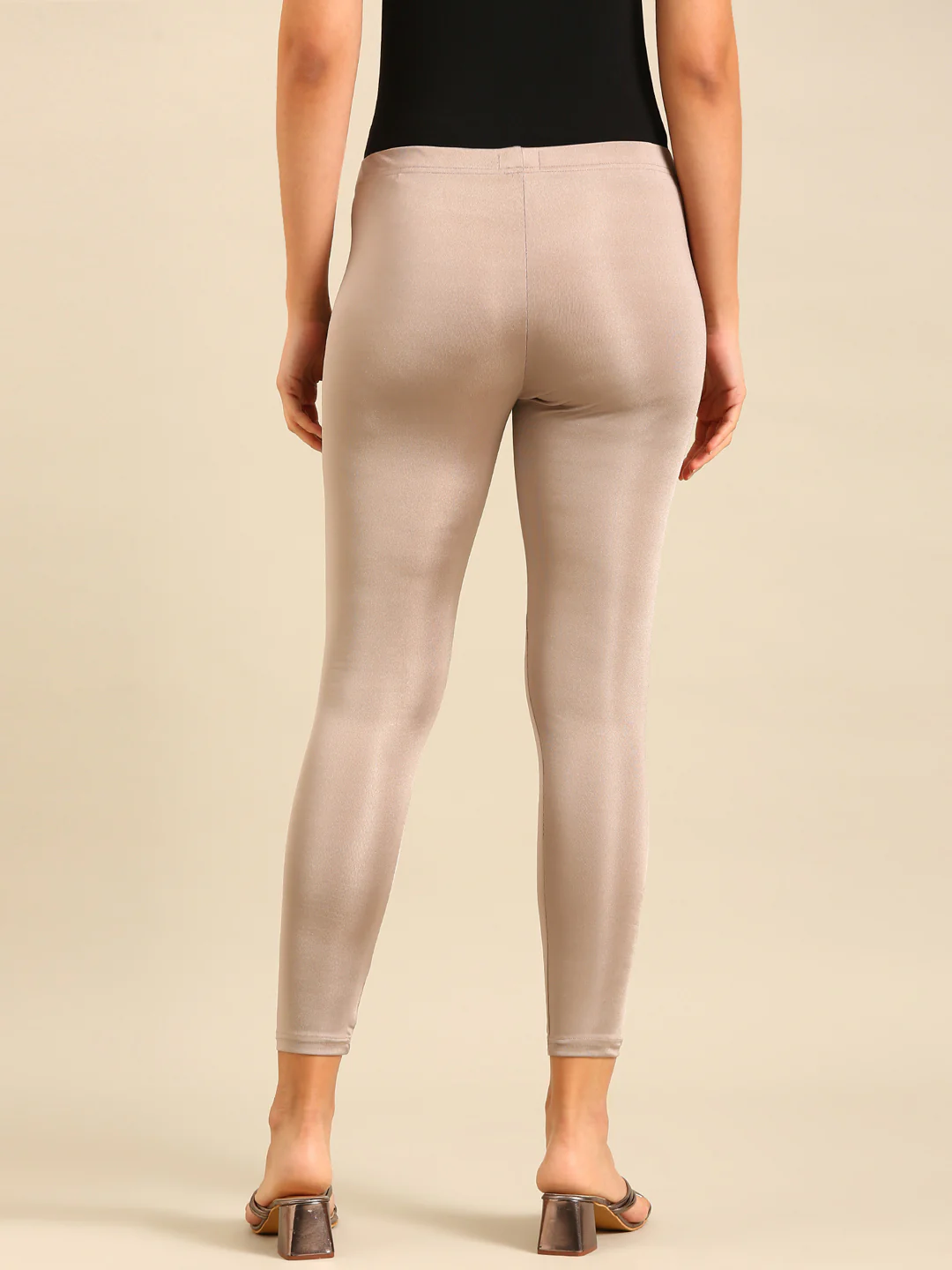 Women Brown Festive Leggings - Image 4