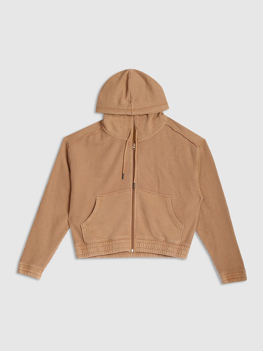 Women Brown Waffle Textured Jacket - Image 7
