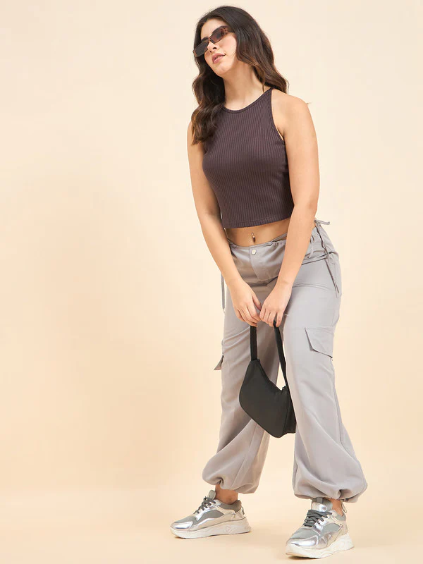 Women Brown Odor-Free Tank Top - Image 4