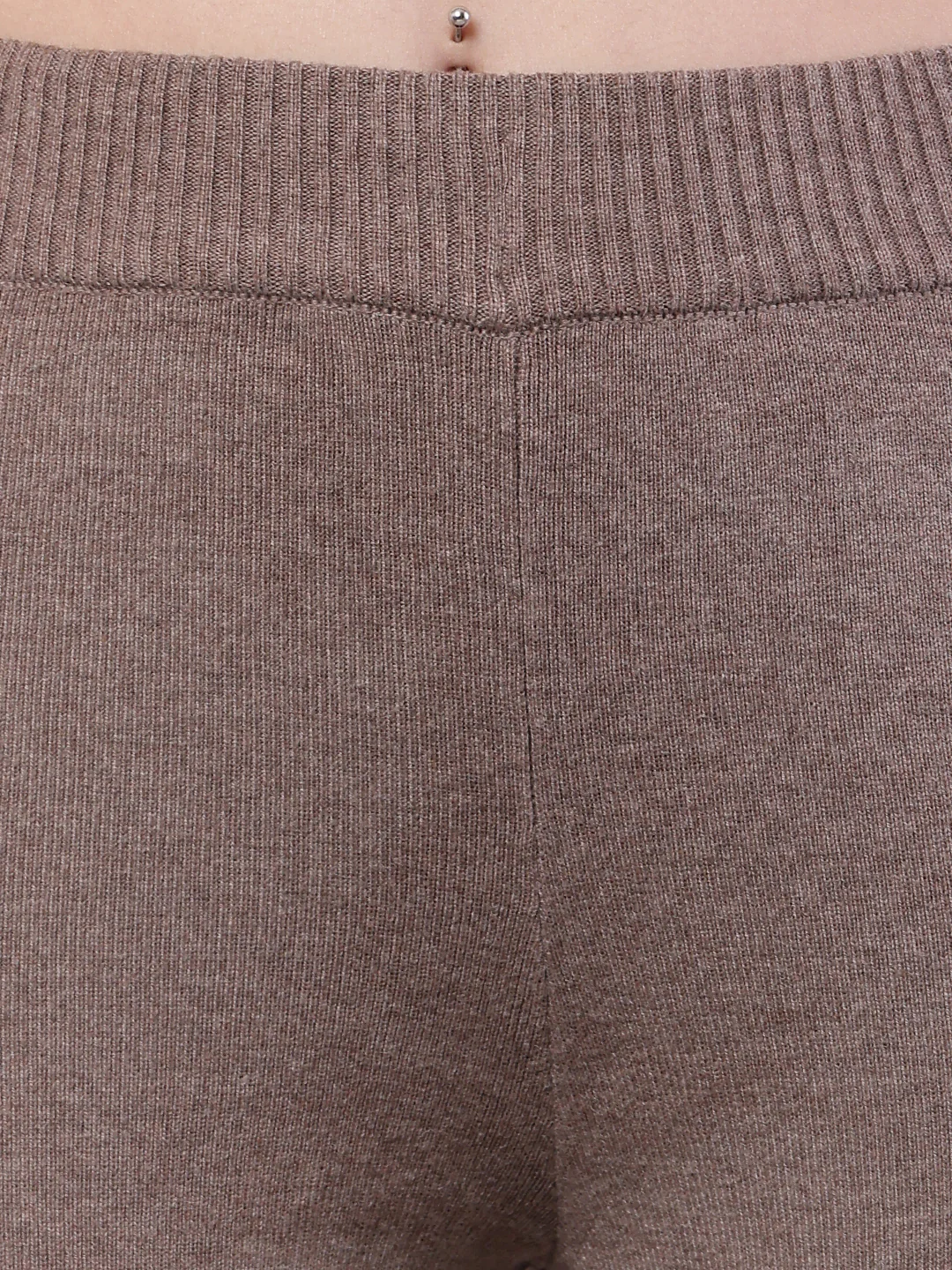 Women Brown Polyester Fleece Warm Trouser - Image 5