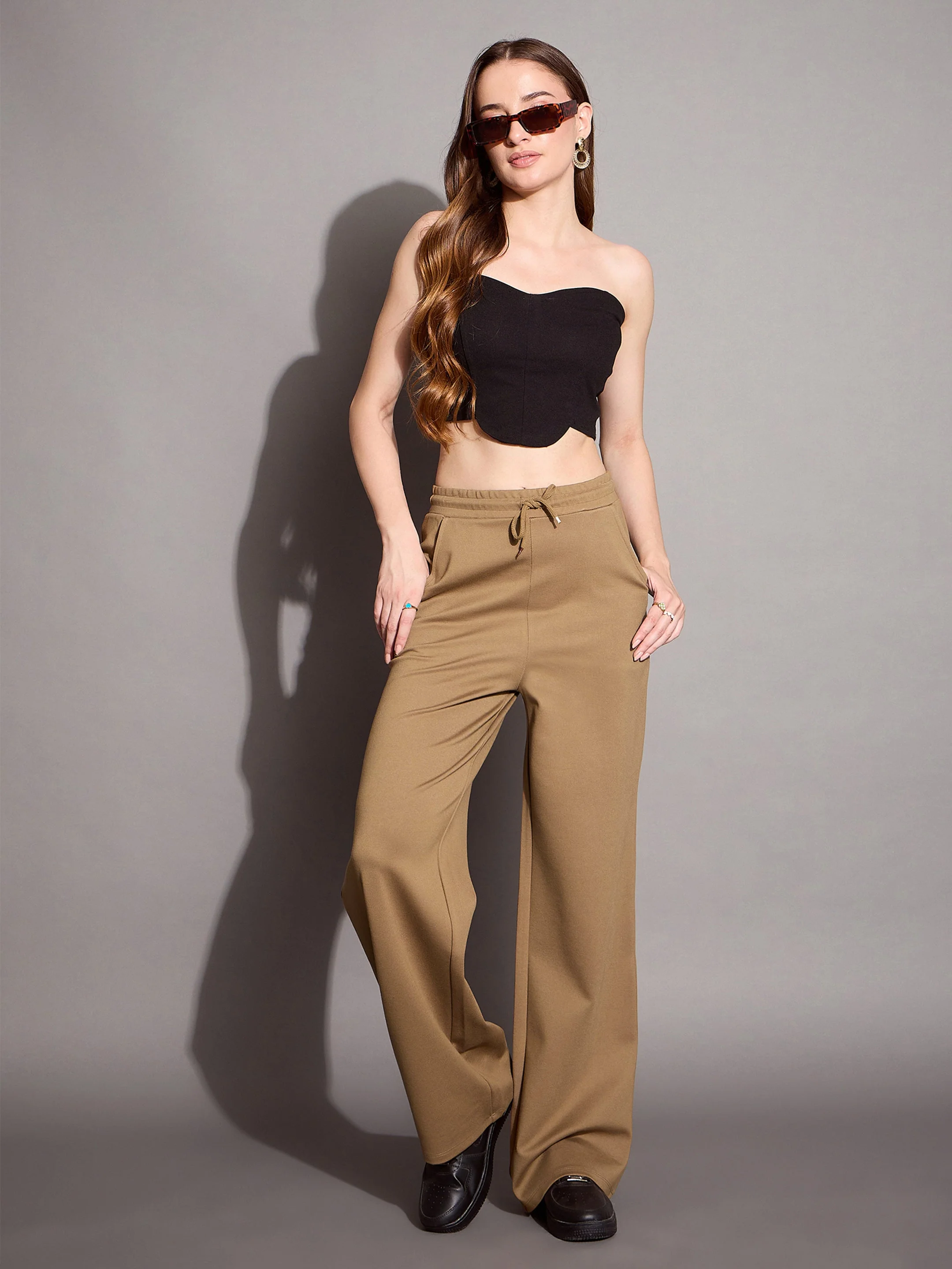 Women Brown Relaxed Fit Track Pants - Image 2