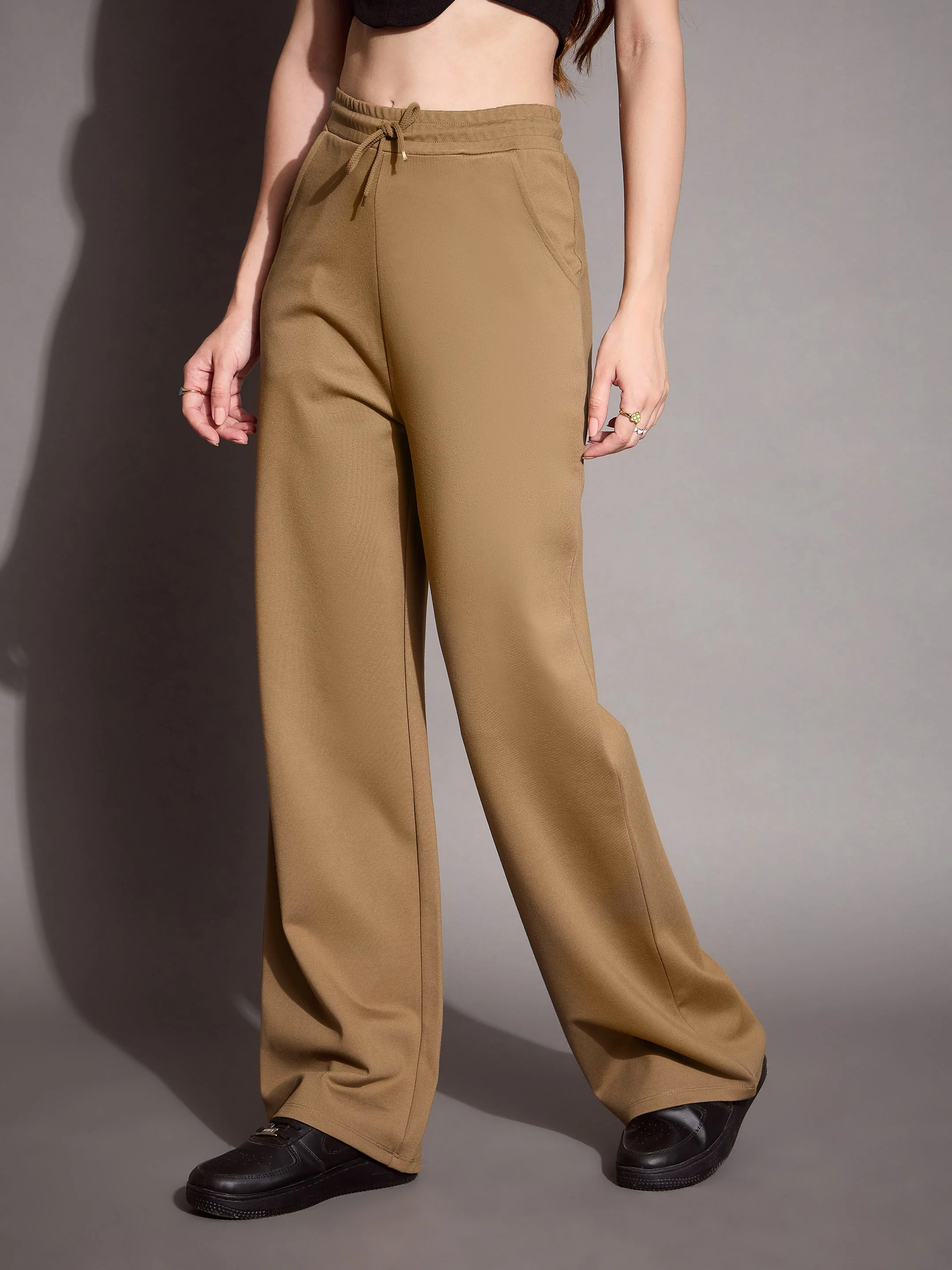 Women Brown Relaxed Fit Track Pants - Image 3