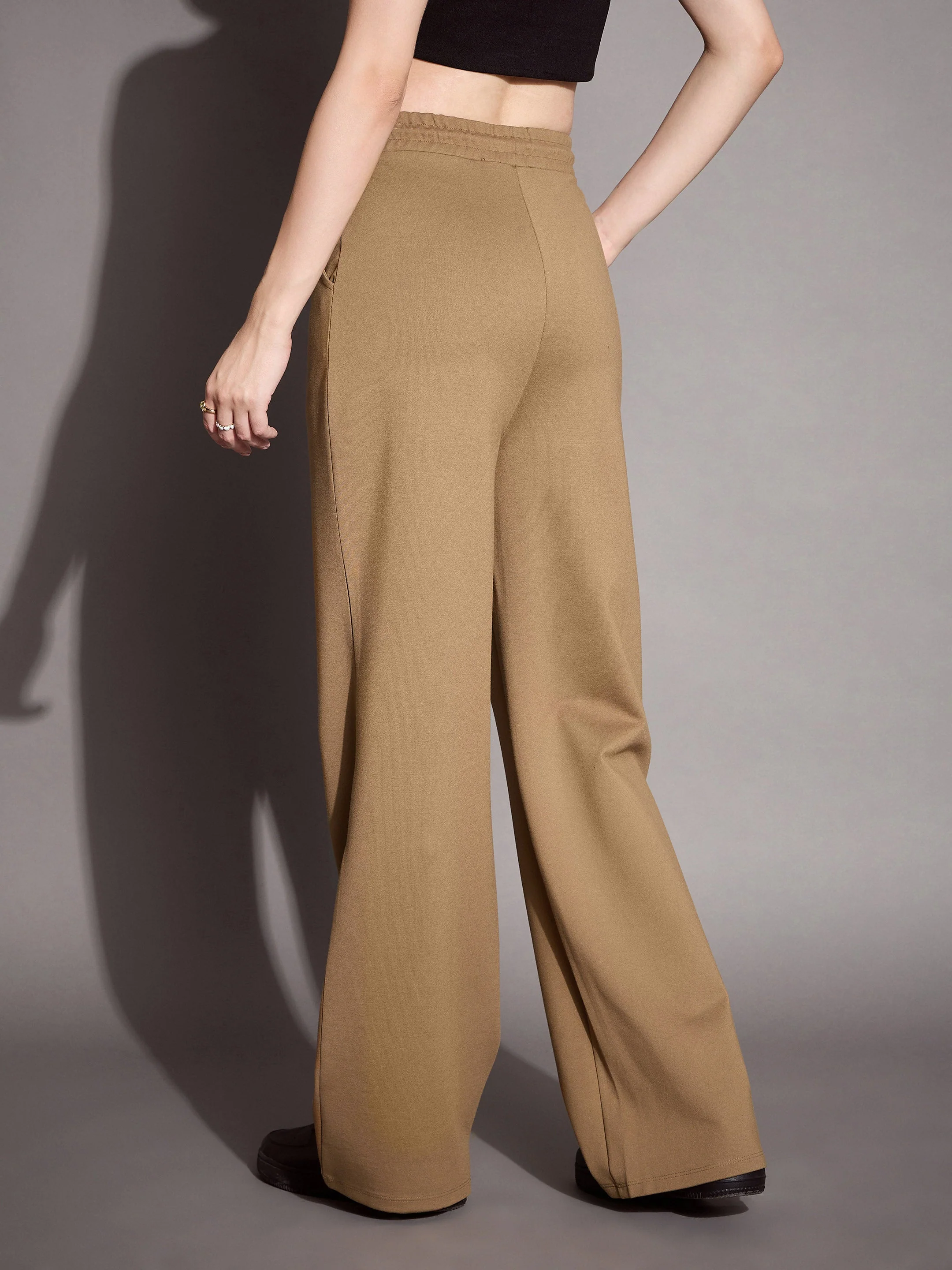 Women Brown Relaxed Fit Track Pants - Image 5