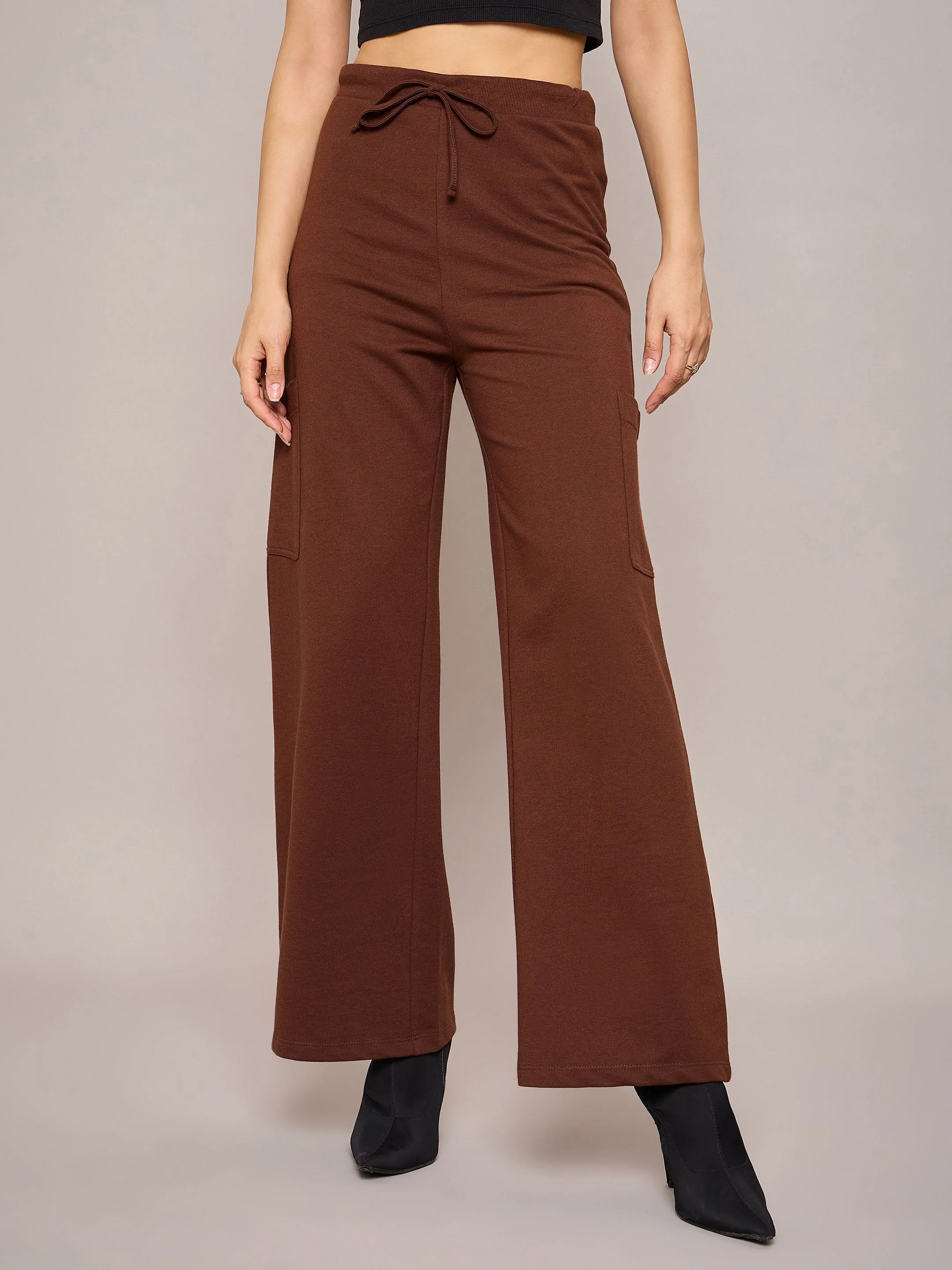 Women Brown Terry Oversized Sweatshirt - Image 4