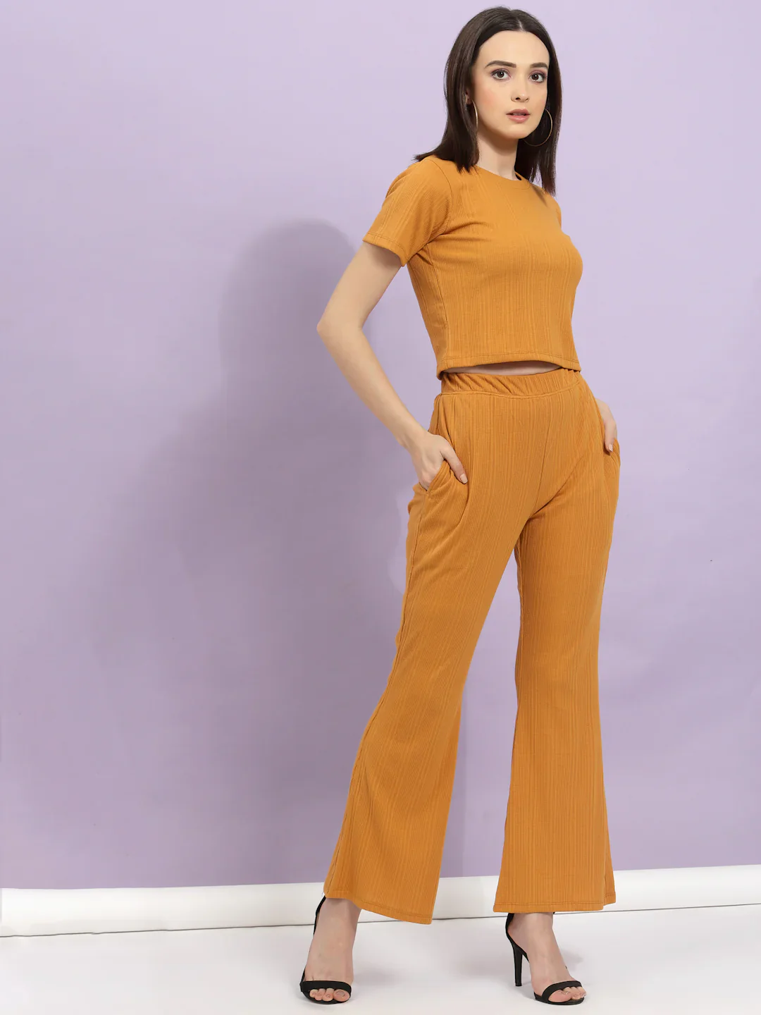 Women Brown Textured co-ords - Image 4