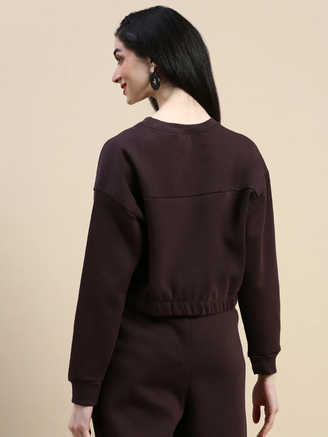 Women Brown Winter Sweatshirt - Image 2