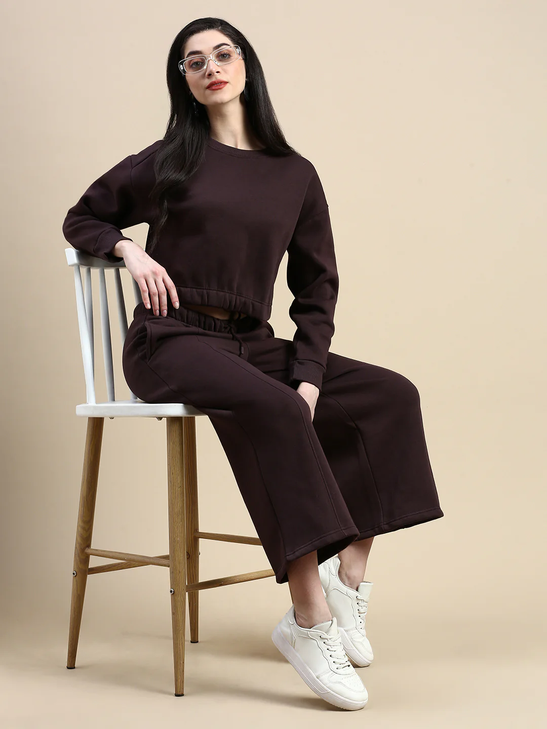 Women Brown Winter Sweatshirt - Image 5