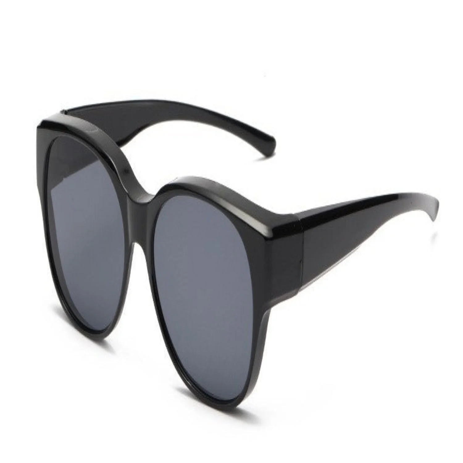 Women Classic Black Round Sunglasses - Image 2