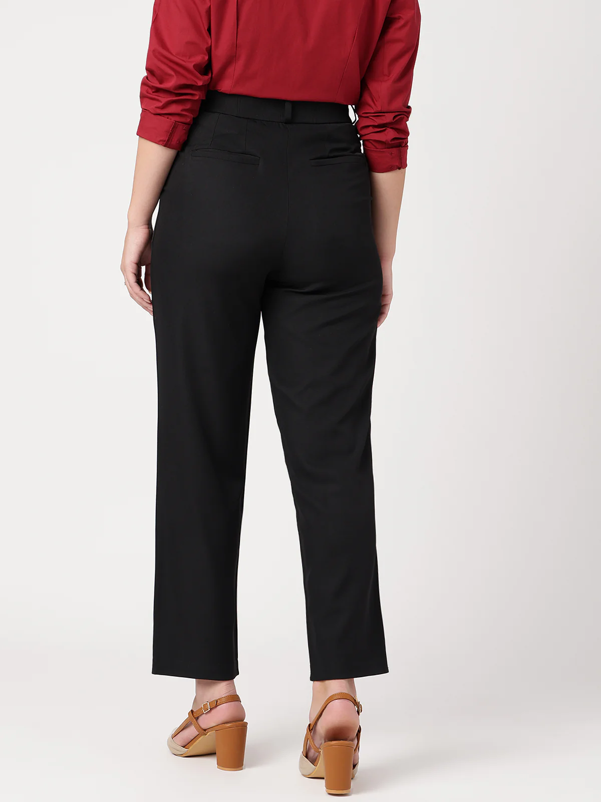 Women Classic Black Trousers - Image 2