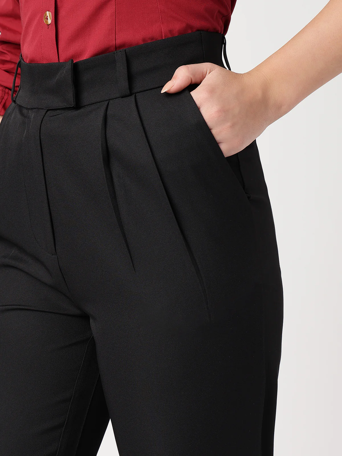 Women Classic Black Trousers - Image 6