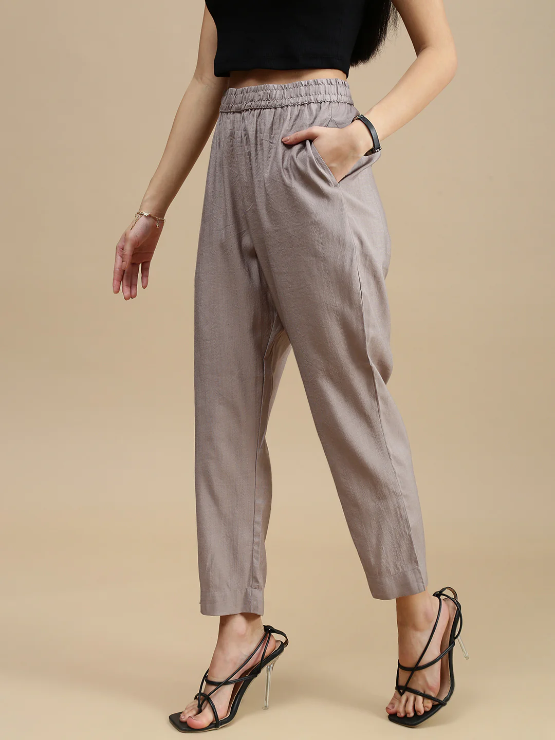 Women Copper Festive Pants - Image 2