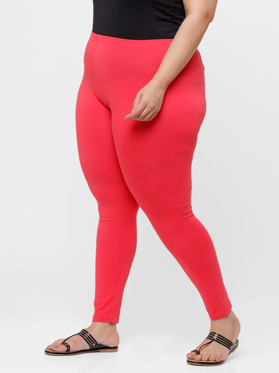 Women Coral Casual Leggings - Image 2