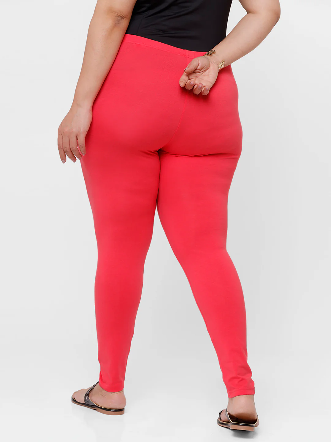 Women Coral Casual Leggings - Image 3
