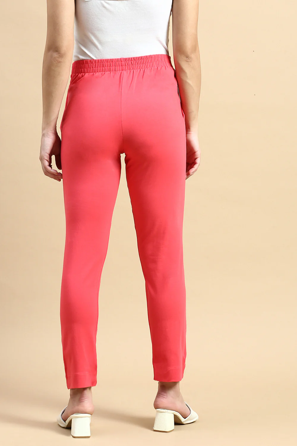Women Coral Casual Pants - Image 4