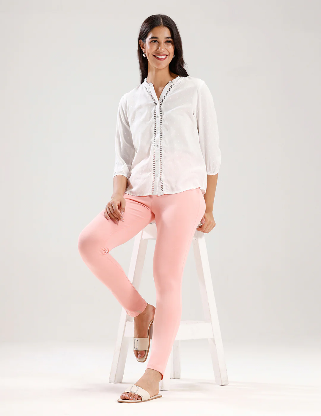 Women Coral Casual Pants - Image 5