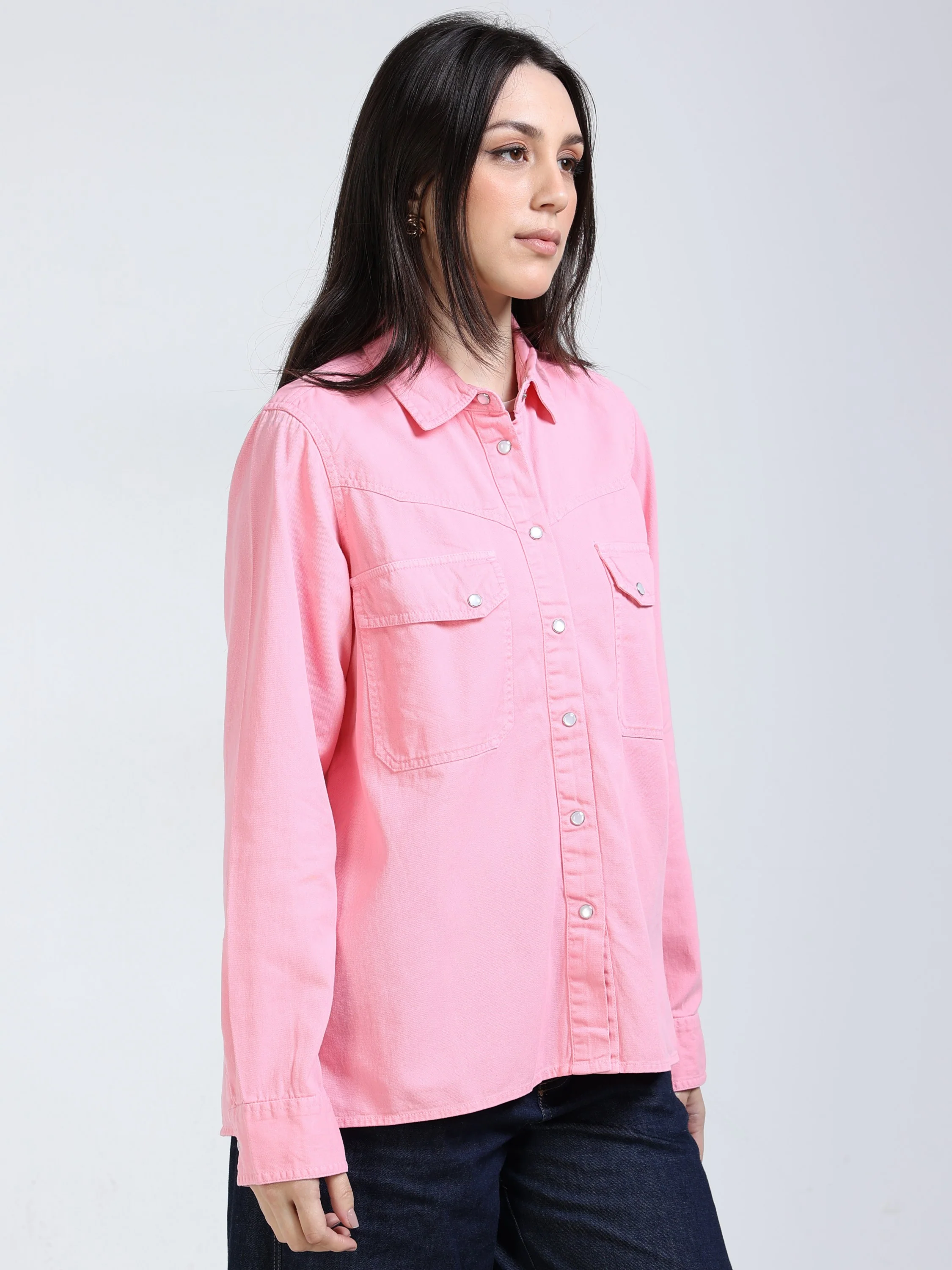Women Coral Regular Fit Shirt - Image 4
