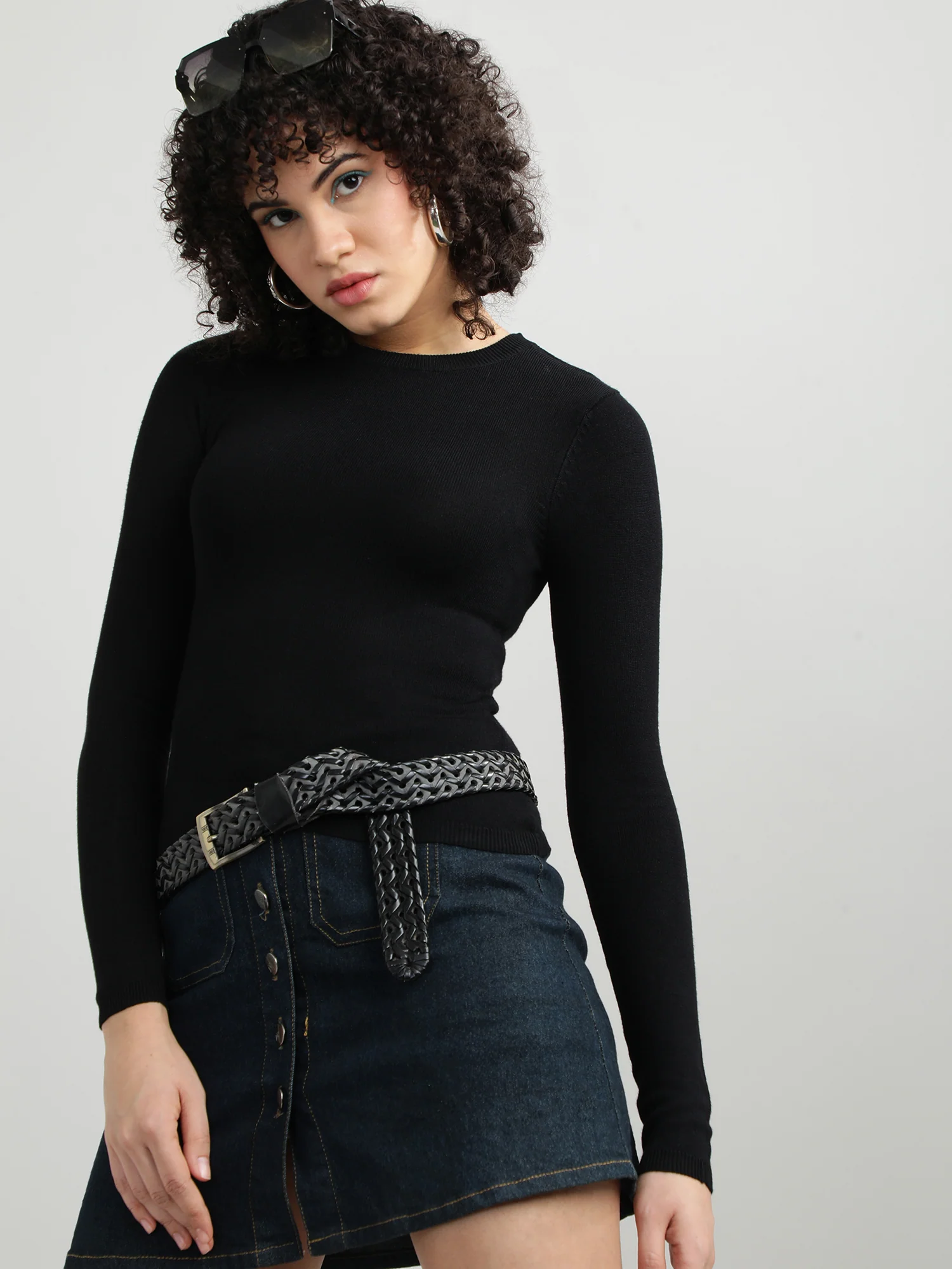 Women Cotton Black Comfy T Shirt - Image 3