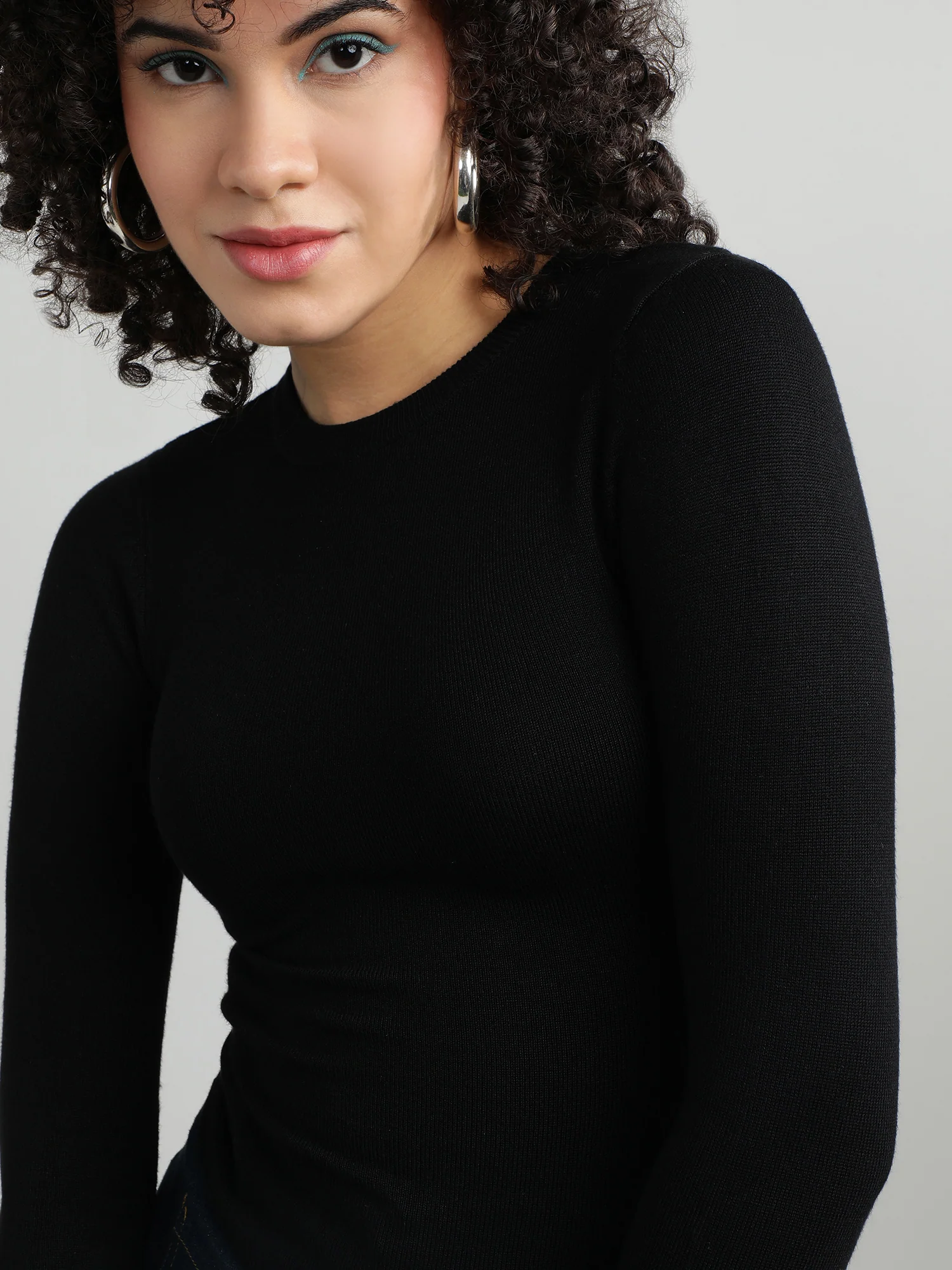 Women Cotton Black Comfy T Shirt - Image 6