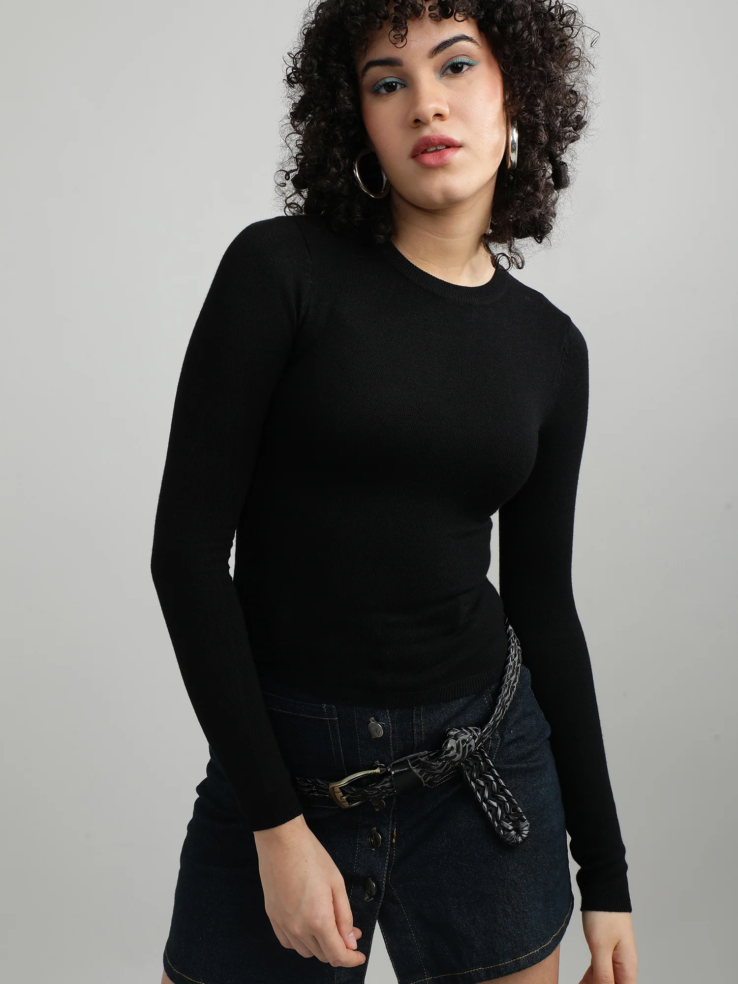 Women Cotton Black Comfy T Shirt - Image 8