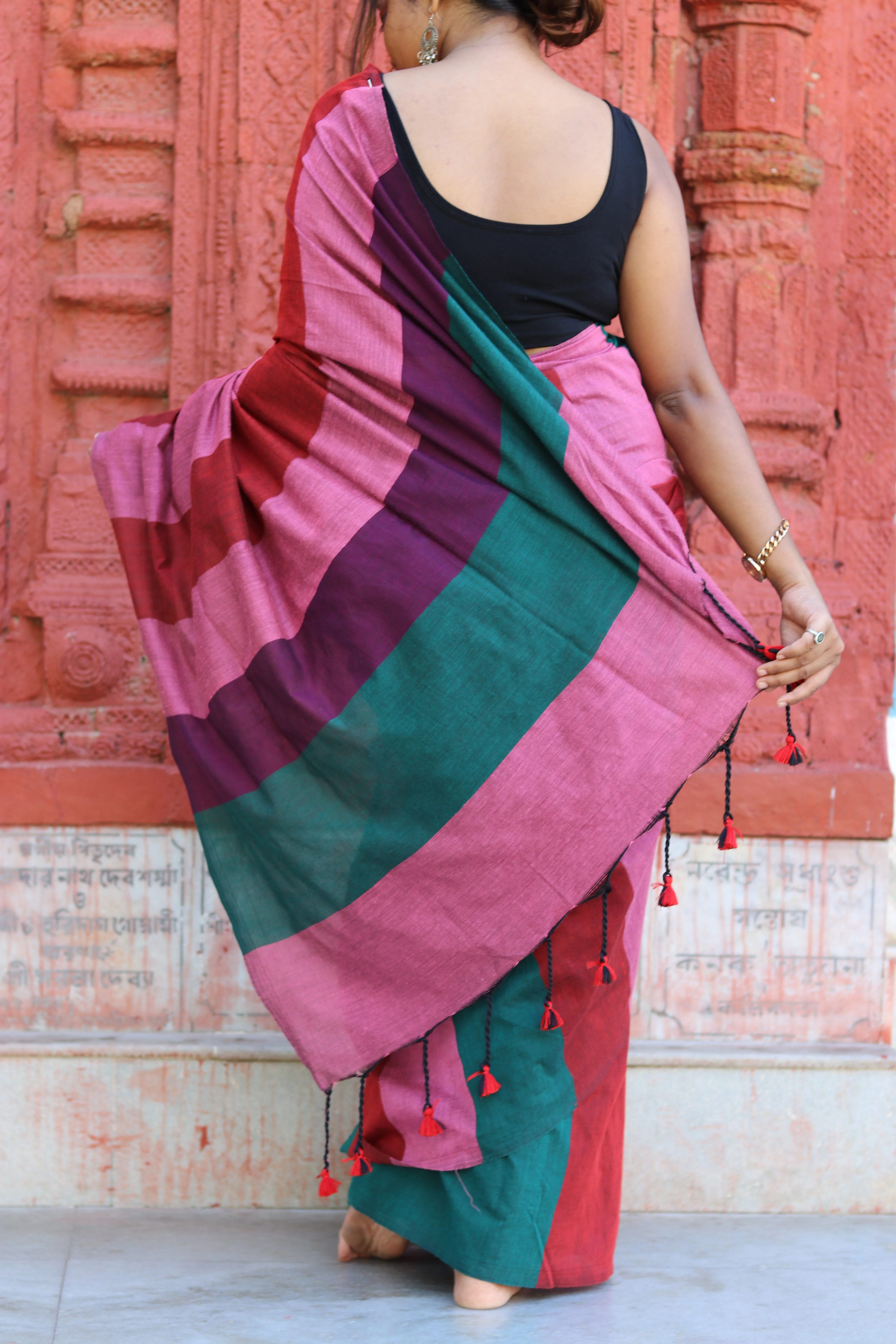 Women Cotton Multi Color Cotton Saree - Image 2