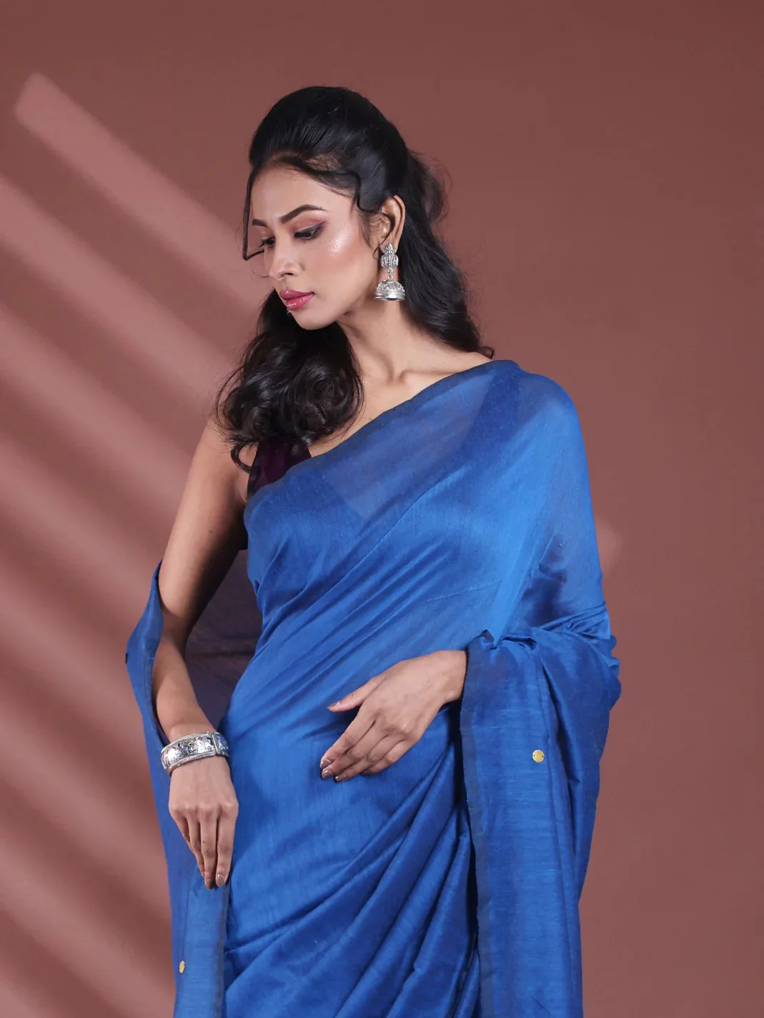 Women Cotton Sequence Saree - Image 2
