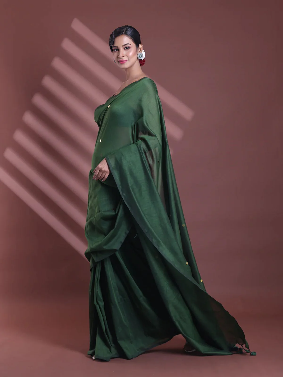 Women Cotton Sequence Saree - Image 3
