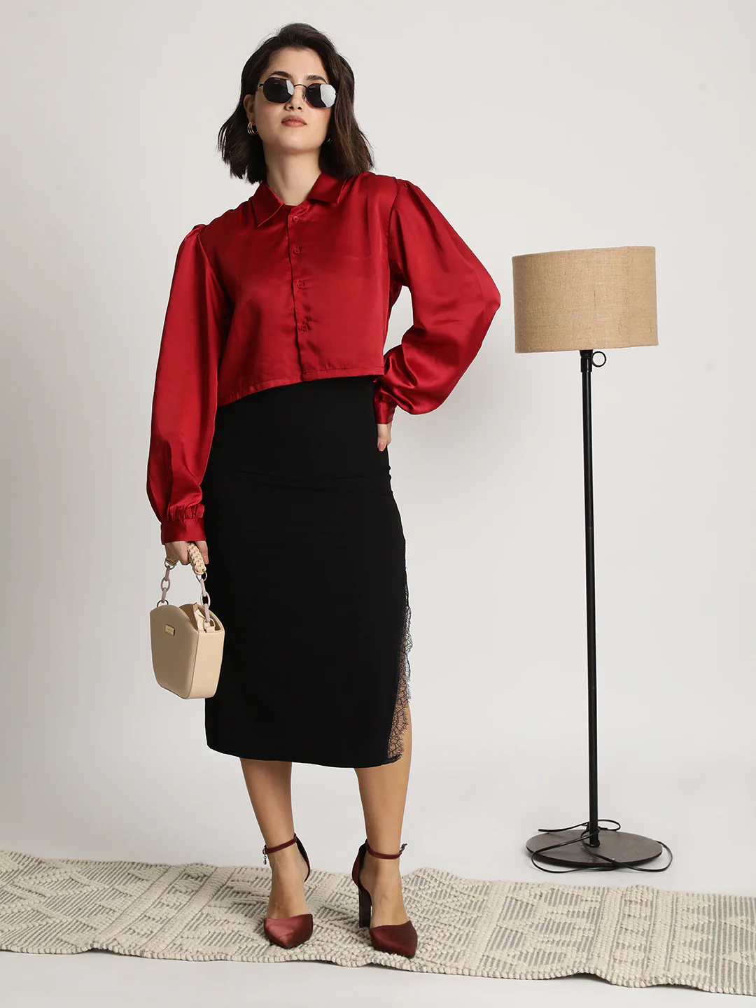 Women Cotton Shirt Style Satin Top - Image 7