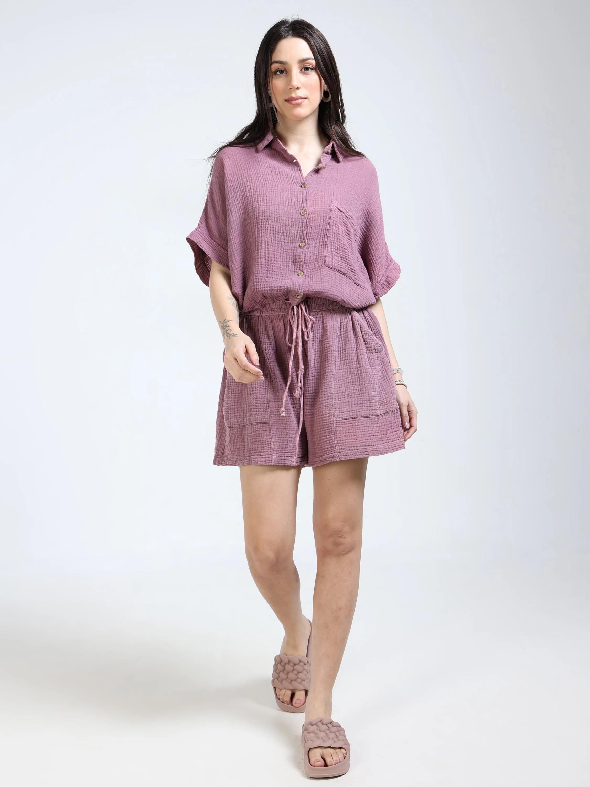 Women Cotton Washed Co-Ord Set - Image 4