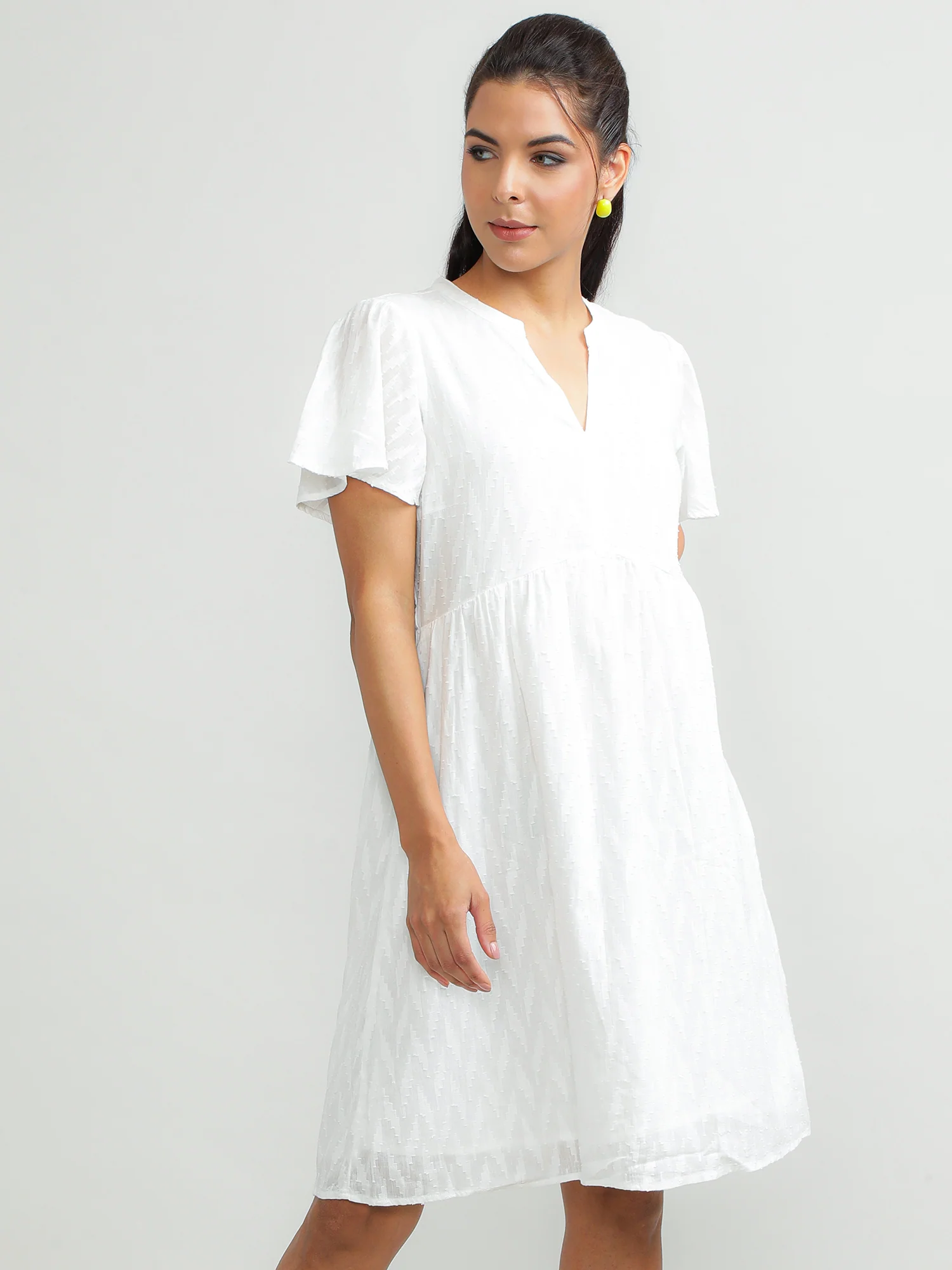 Women Cotton White Summer Dress - Image 6