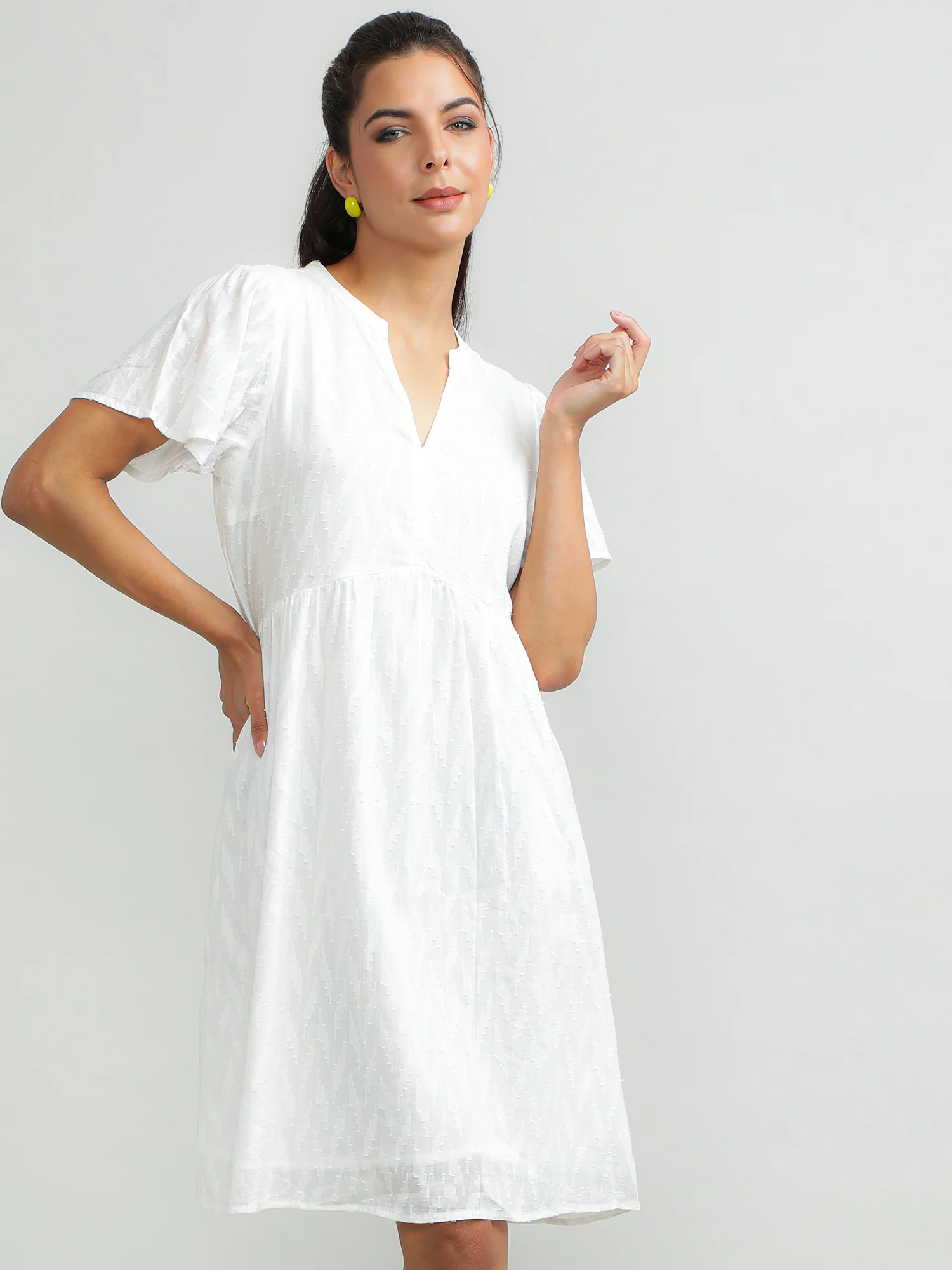 Women Cotton White Summer Dress - Image 7