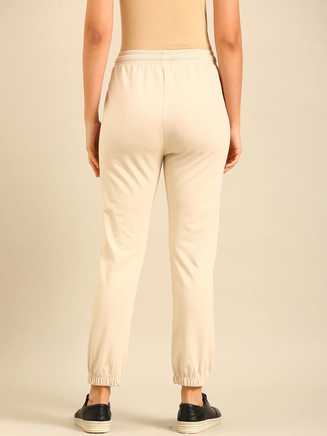 Women Cream Casual Jogger - Image 2