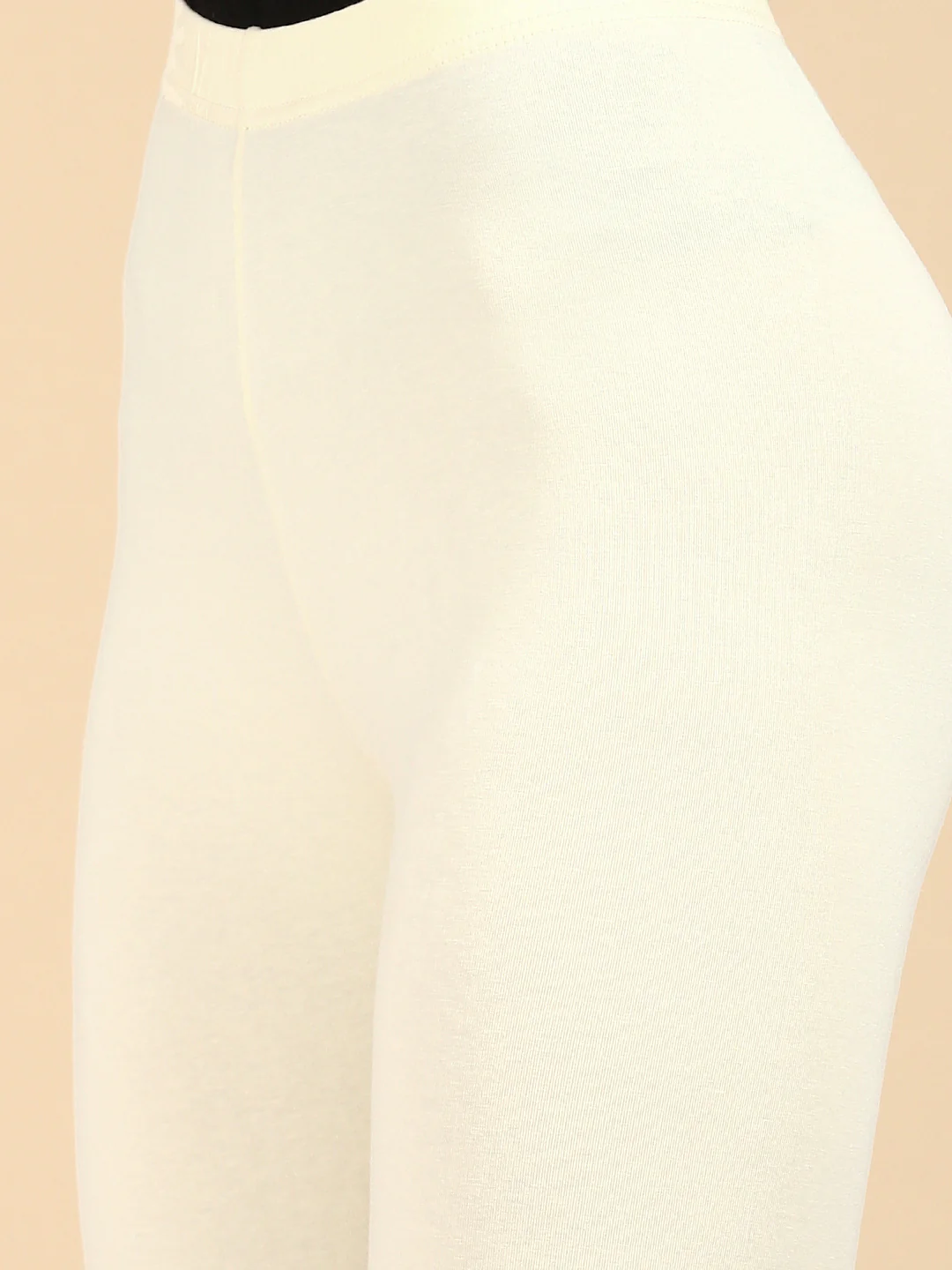 Women Cream Casual Leggings - Image 5