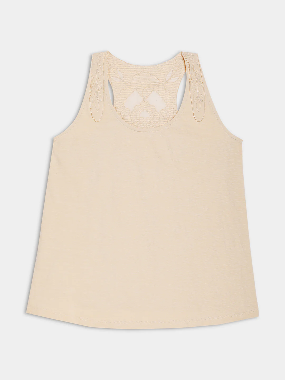 Women Cream Comfort Fit Tank Top - Image 7