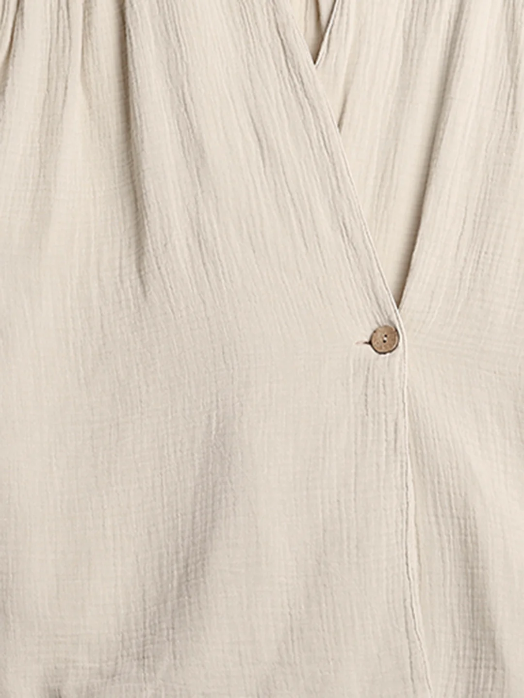 Women Oversize Double Cloth Shirt - Image 8