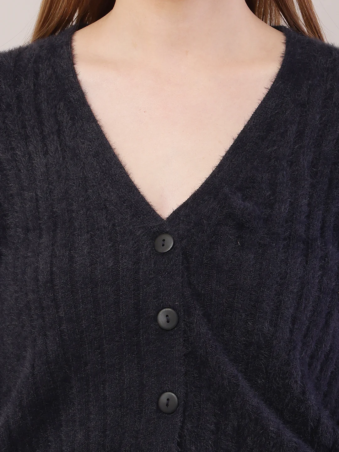 Women Dark Blue Cardigan - Image 5