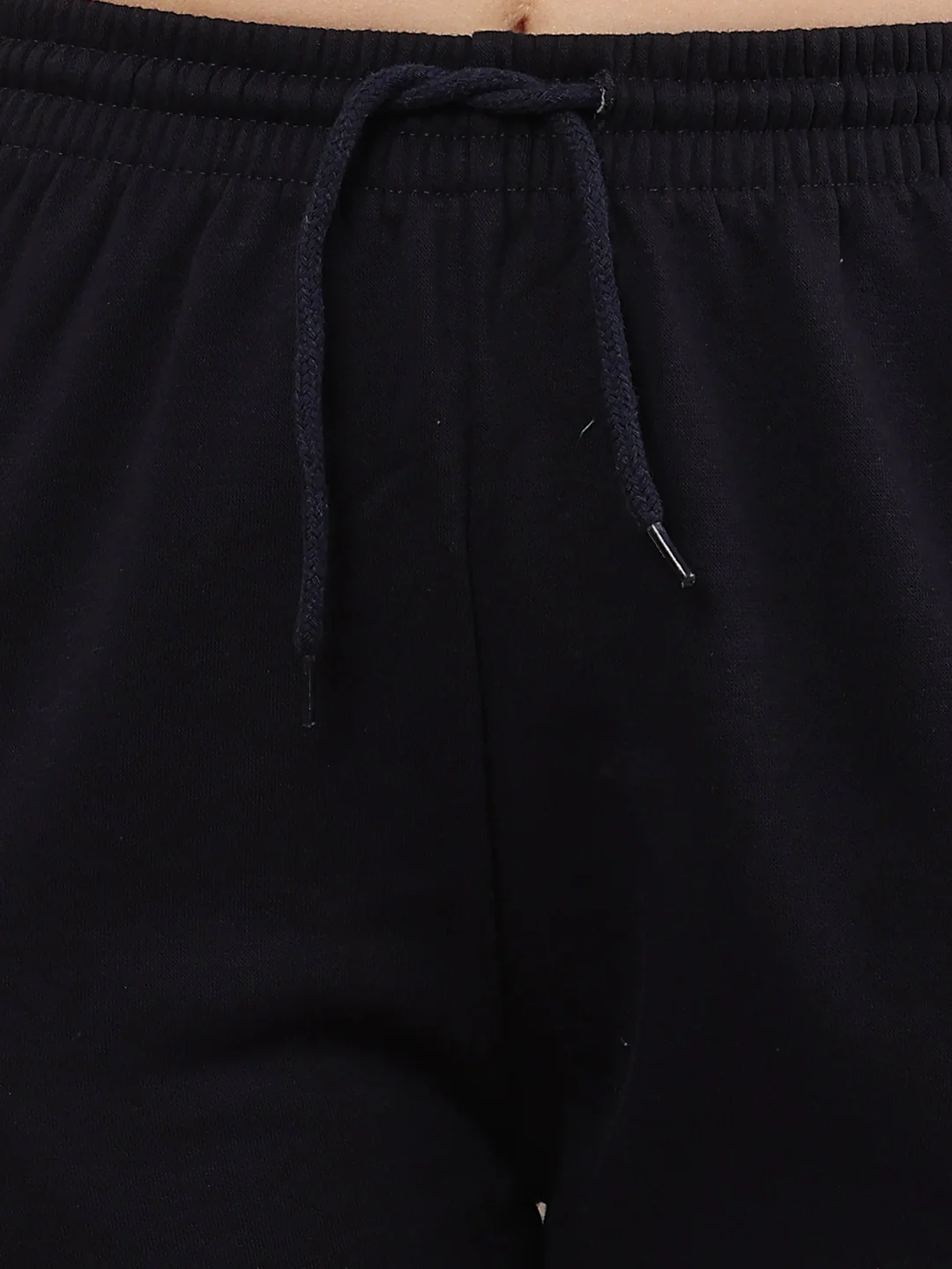 Women Dark Blue Elastic Waist Cotton Jogger - Image 5