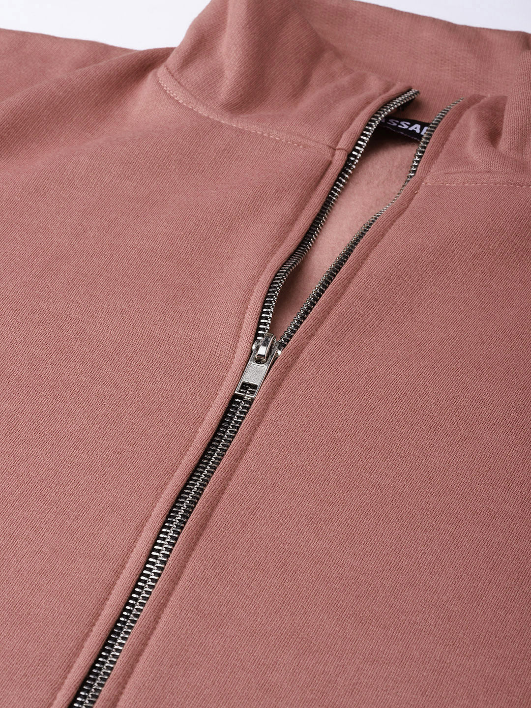 Women Dusty Pink Zipper Sweatshirt - Image 4