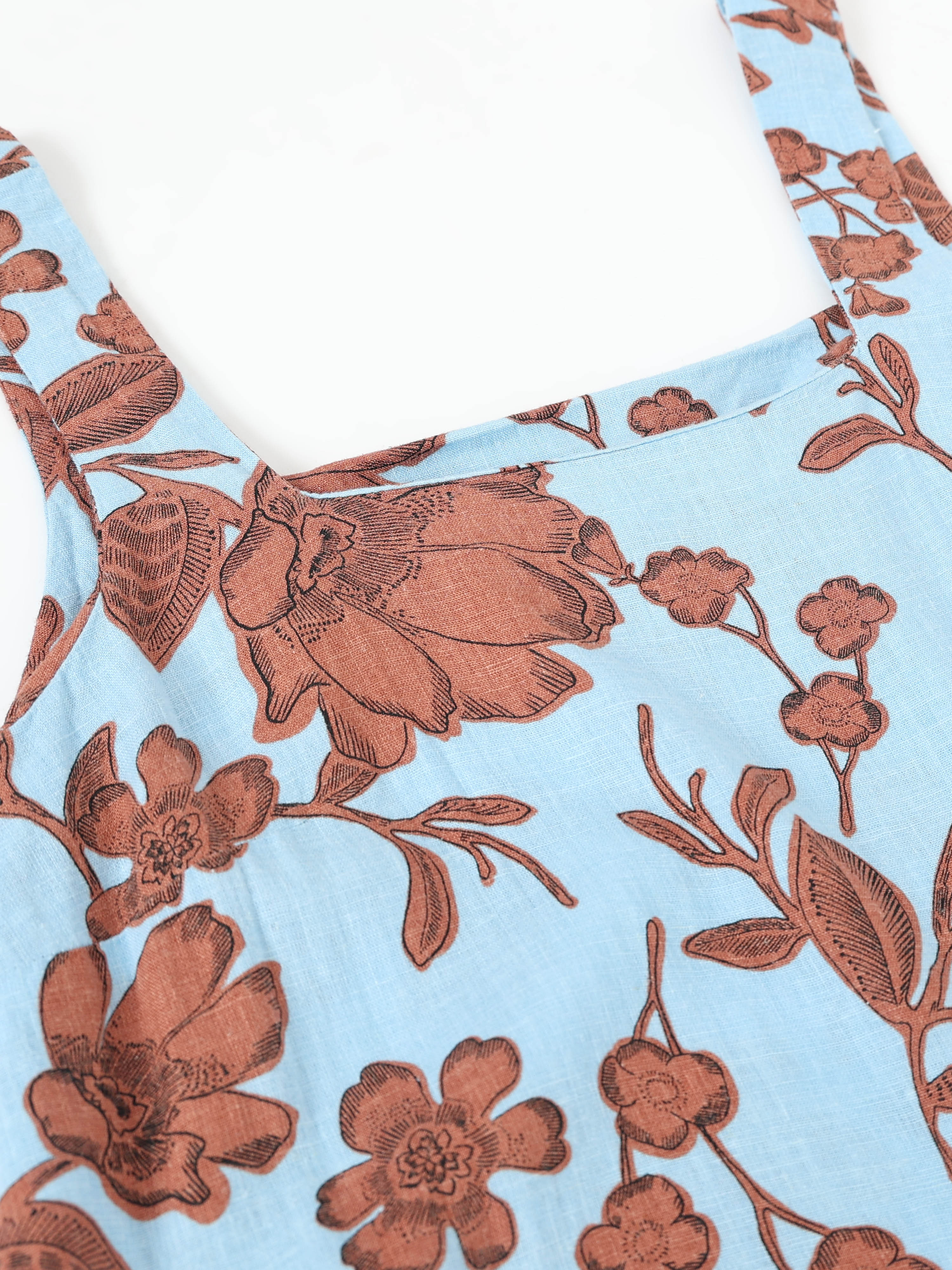 Women Floral Linen Blend Dress - Image 8