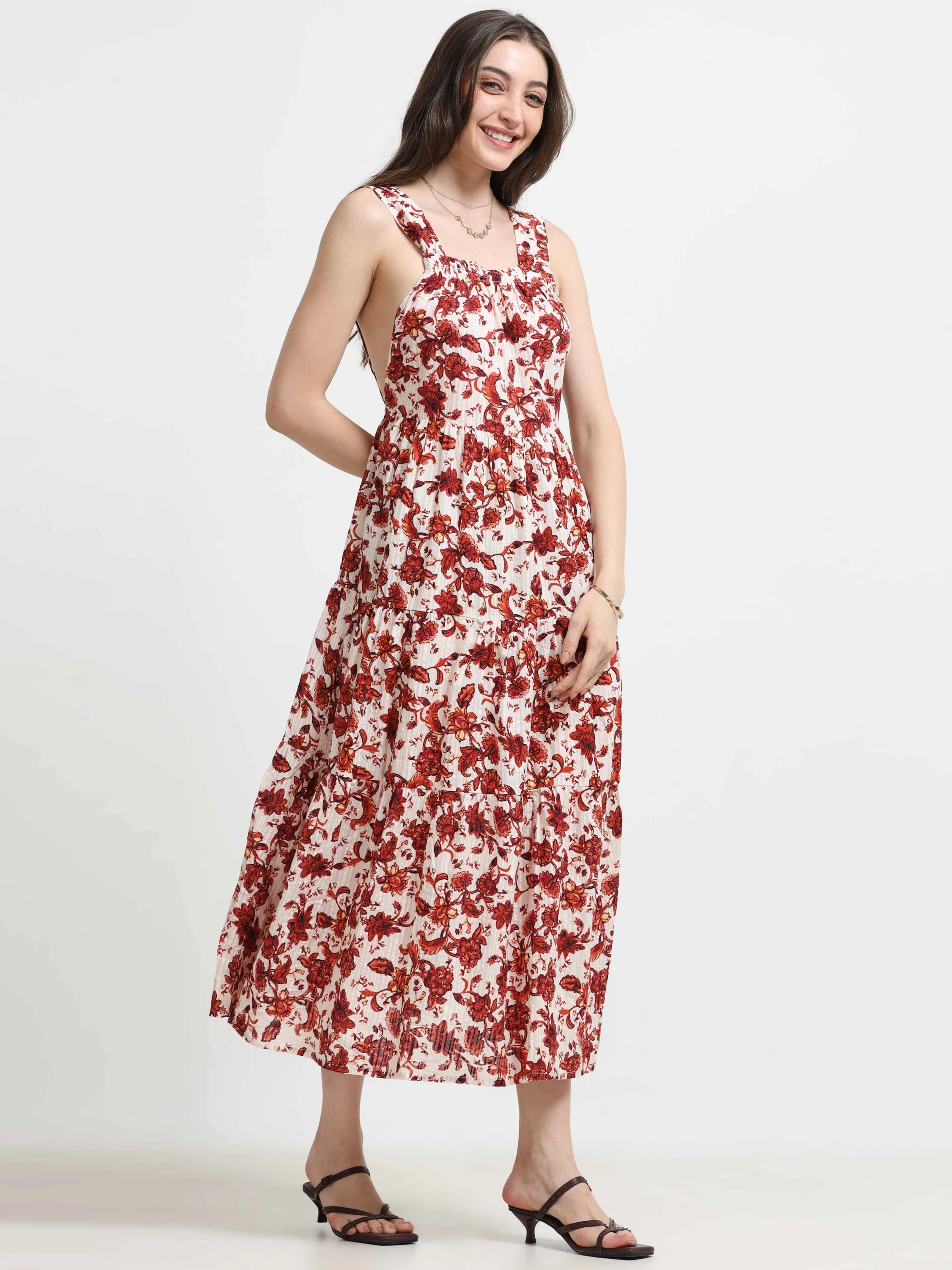 Women Floral Printed Maxi Dress - Image 2