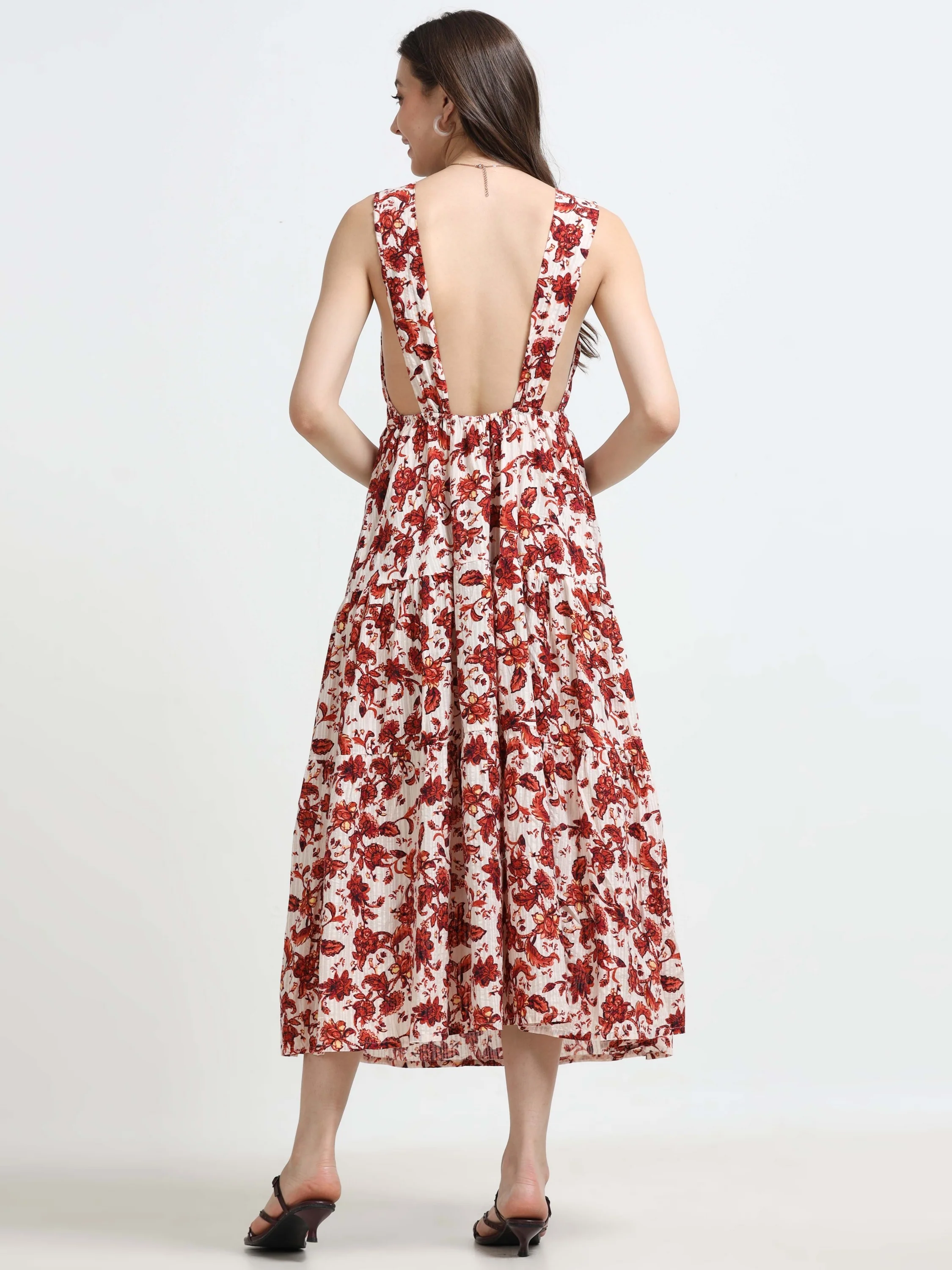 Women Floral Printed Maxi Dress - Image 4