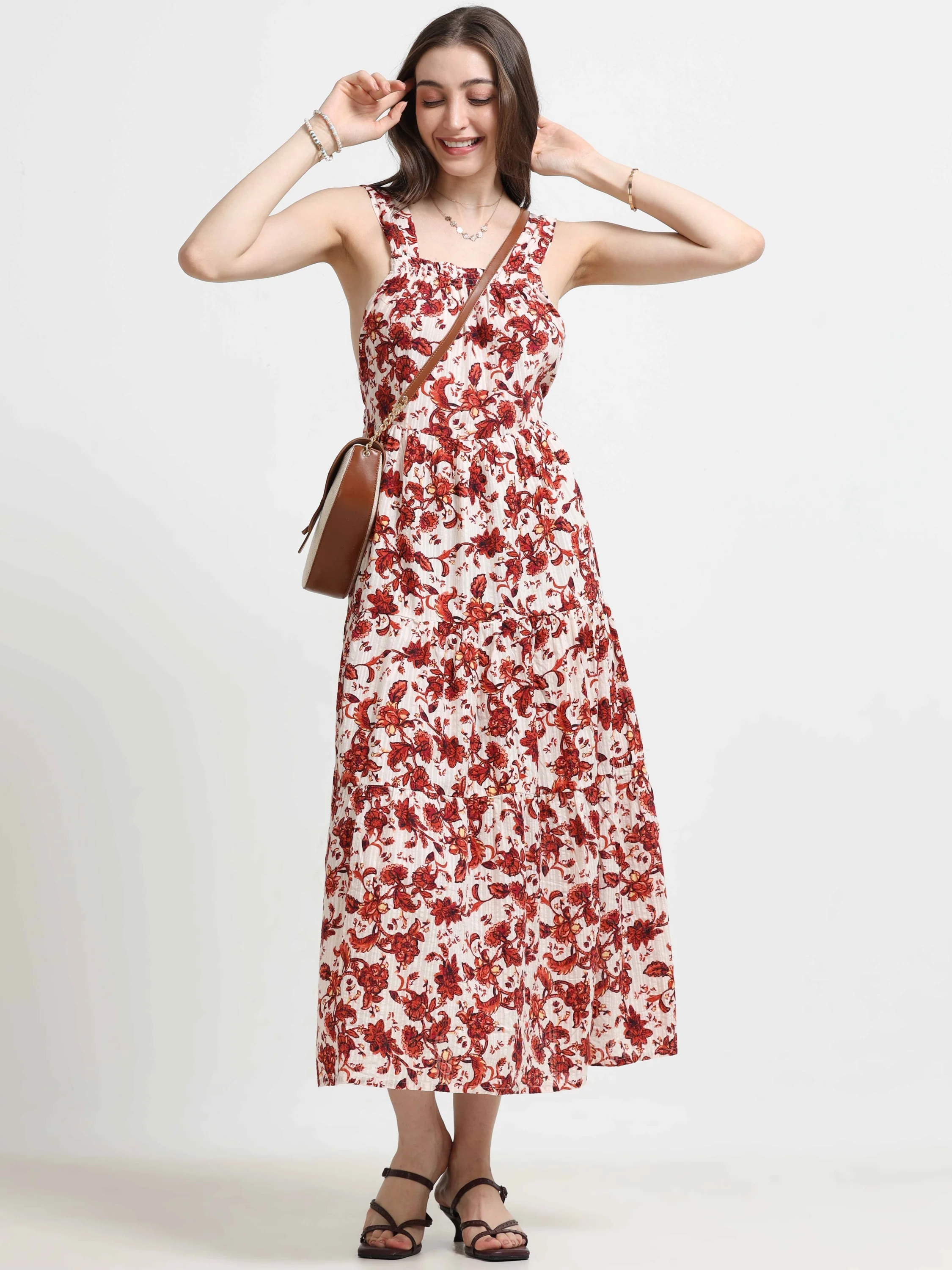 Women Floral Printed Maxi Dress - Image 6