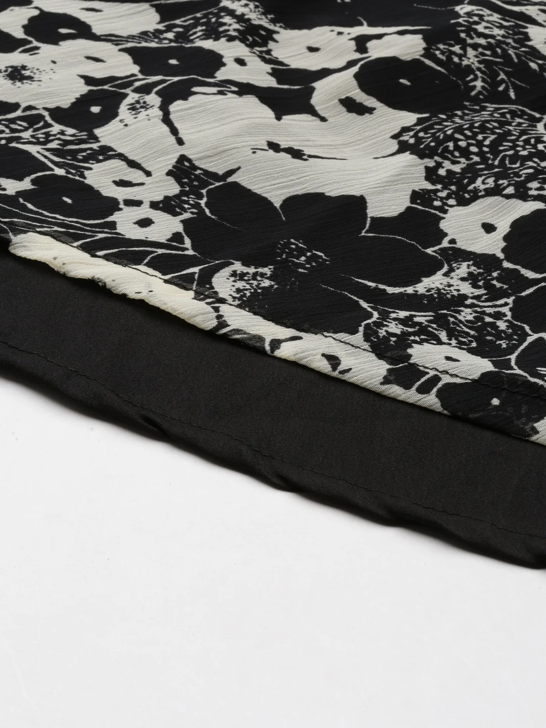 Women Floral Woven Maxi Chiffon Dress - Image 7