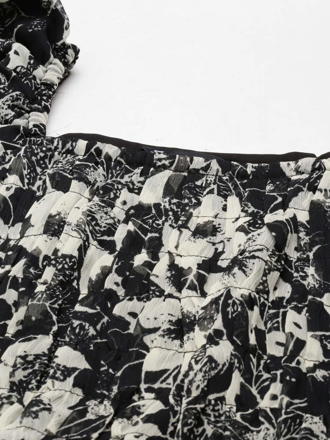Women Floral Woven Maxi Chiffon Dress - Image 8