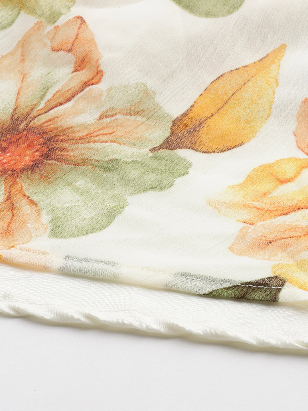 Women Floral Woven Maxi Chiffon Dress - Image 9