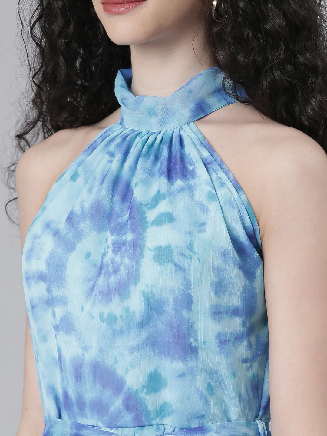 Women Floral Woven Maxi Chiffon Dress - Image 2